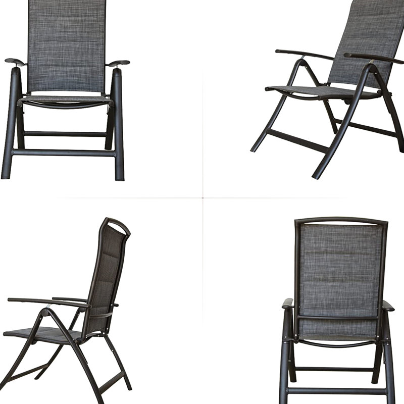 Chaises de jardin pliantes en aluminium (2 chaises)