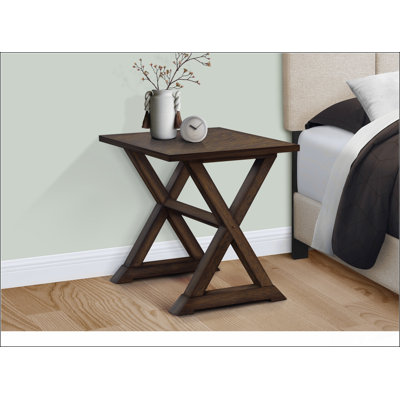 Table d'appoint, bout, table d'appoint, carré, table de chevet, chambre à coucher, lampe, placage, transitionnel