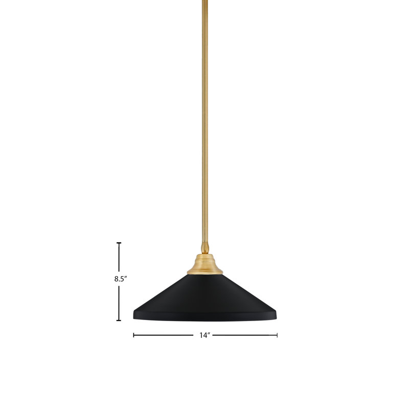 Luminaire suspendu conique à 1 lumière Edge