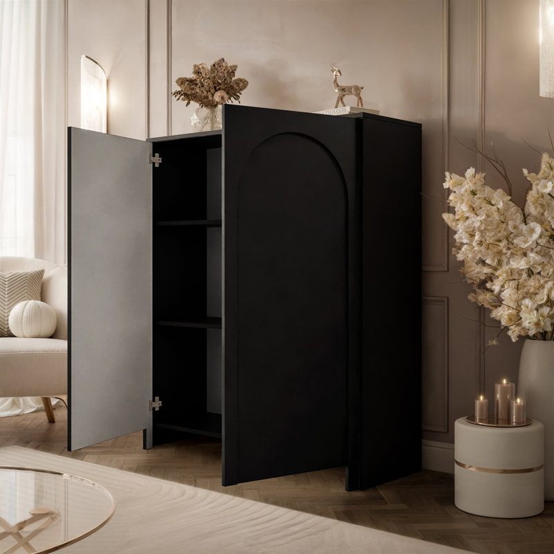 ARIADNA Highboard Accent Chest, Black