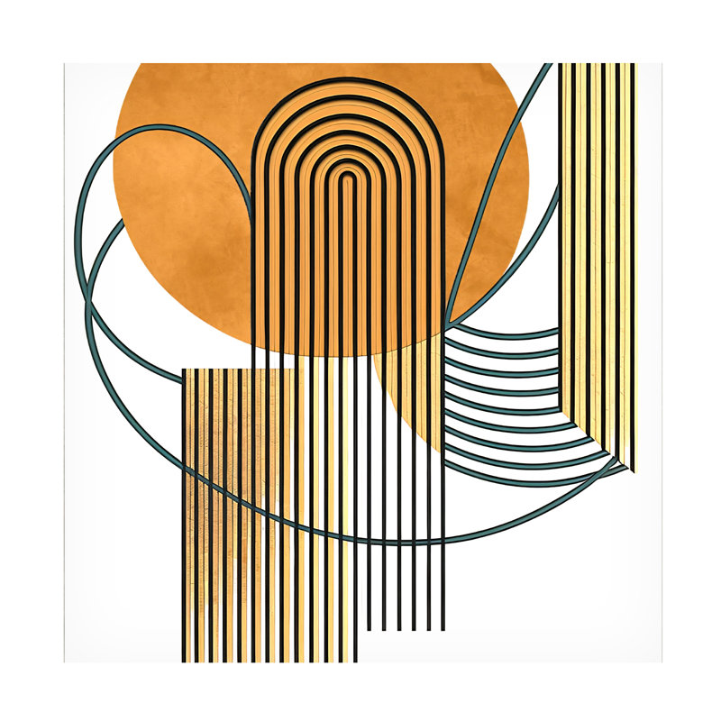 «Goree Abstract Mid Century Abstract», reproduction d'art sur toile, H 35 po x l 35 po x P 2 po