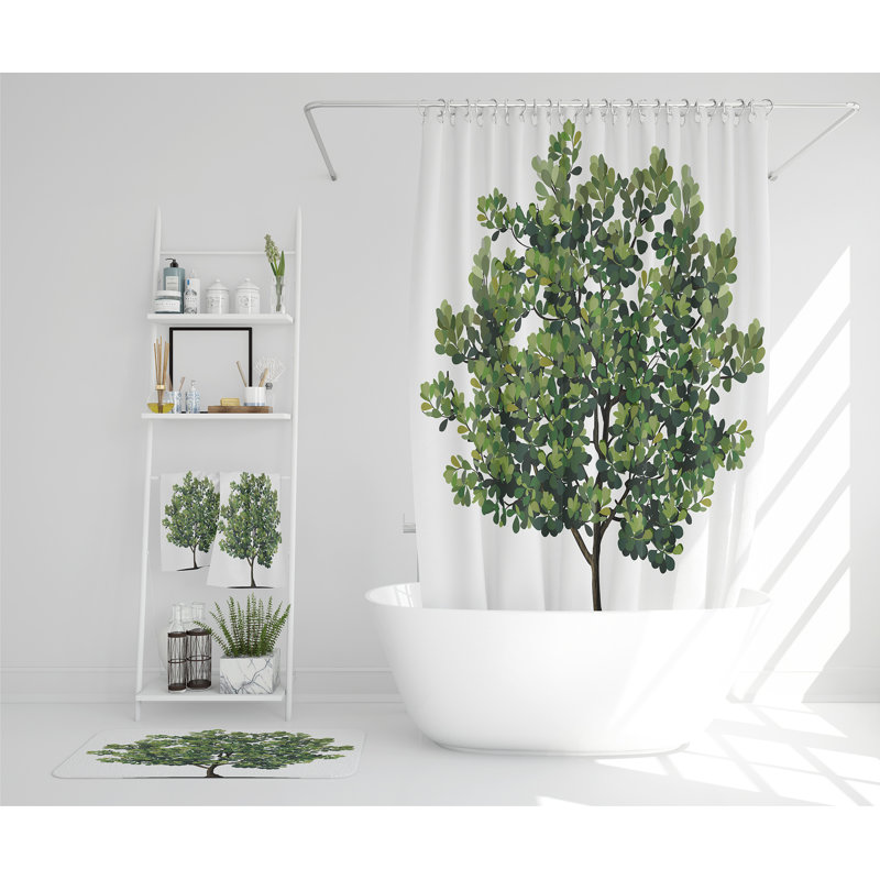 Neina Polyester Shower Curtain Set