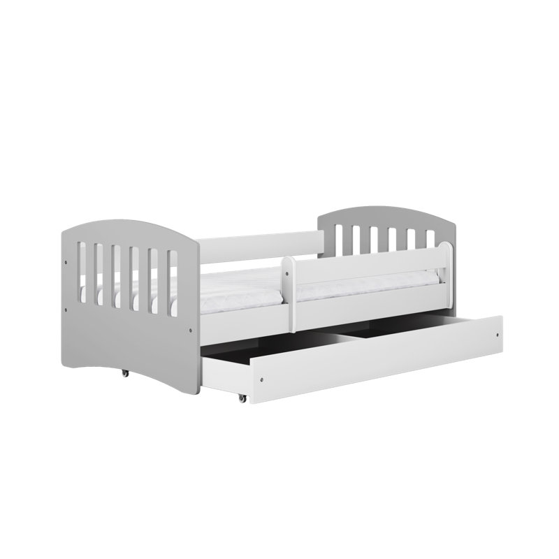 Hermes Convertible Toddler Bed and Mattress by Mack + Milo, European Toddler (80 x 160cm), Grey