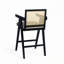 Ensemble de 2 tabourets de bar modernes en plastique avec siège en tissu et structure en bois d'hévéa-1568239883