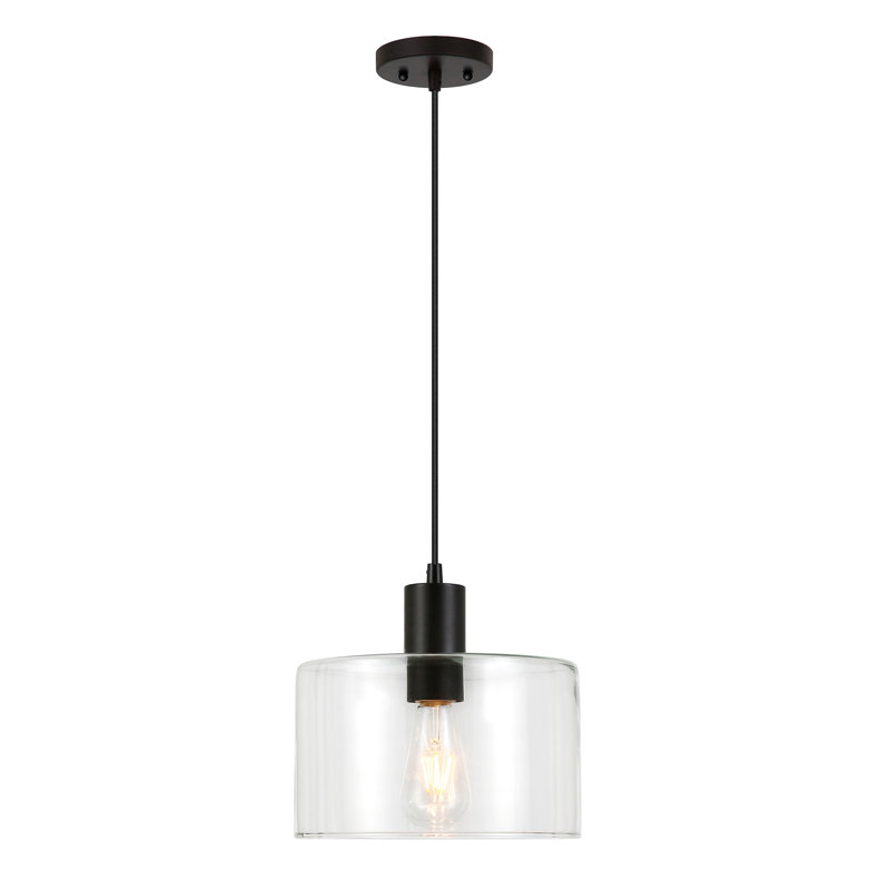 Henri 1 - Light Single Pendant, Blackened Bronze, White