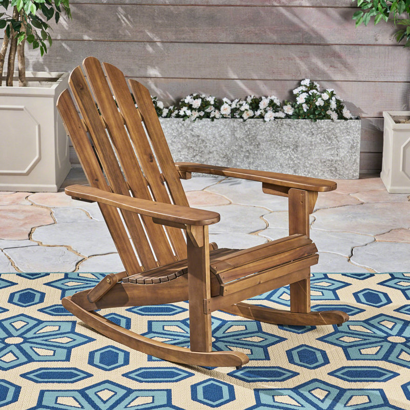 Siège berçant pour la cour arrière - fabriqué avec une chaise d'extérieur en bois de style résistance et confort