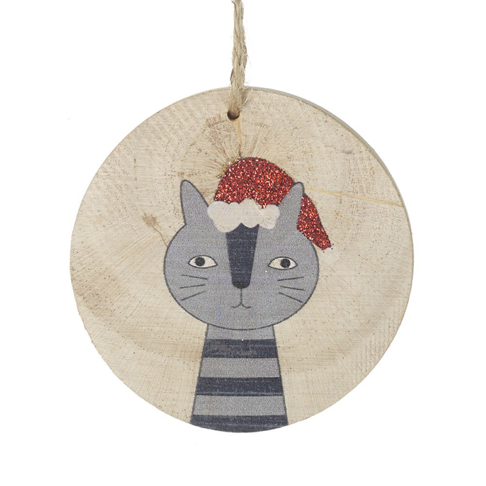 Hanging Cat Christmas Decoration