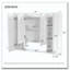 Armoire de salle de bain avec 5 tablettes réglables, armoire à pharmacie murale pour la salle de bain, charnières à fermeture douce, étagère ouverte