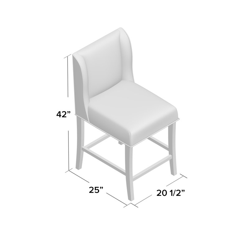 Dora Upholstered Stool with Solid Wood Frame, Hazelnut, Platinum (3160 63), Counter Stool (26.5" Seat Height)
