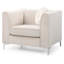 Fauteuil contemporain incliné ivoire-315847107