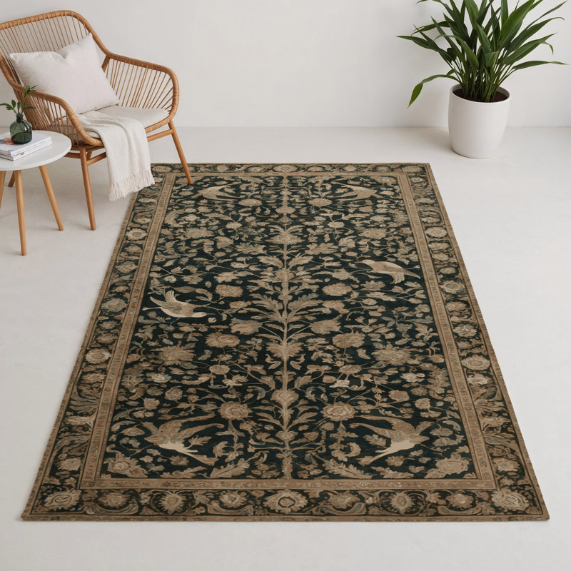 Tapis d'intérieur et d'extérieur brun Persian, Rectangulaire 3 pi x 5 pi