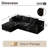 Freely Movable Modular Boneless Sectional Sofa Corduroy Couch For Living Room-1246822152-1242557482