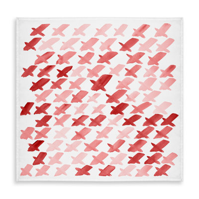 Red Shapes Tablecloth - Indoor/Outdoor Home Decor | X Red Pattern
