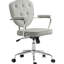 Fauteuil de coiffeuse réglable gris avec habillage inclinable en velours