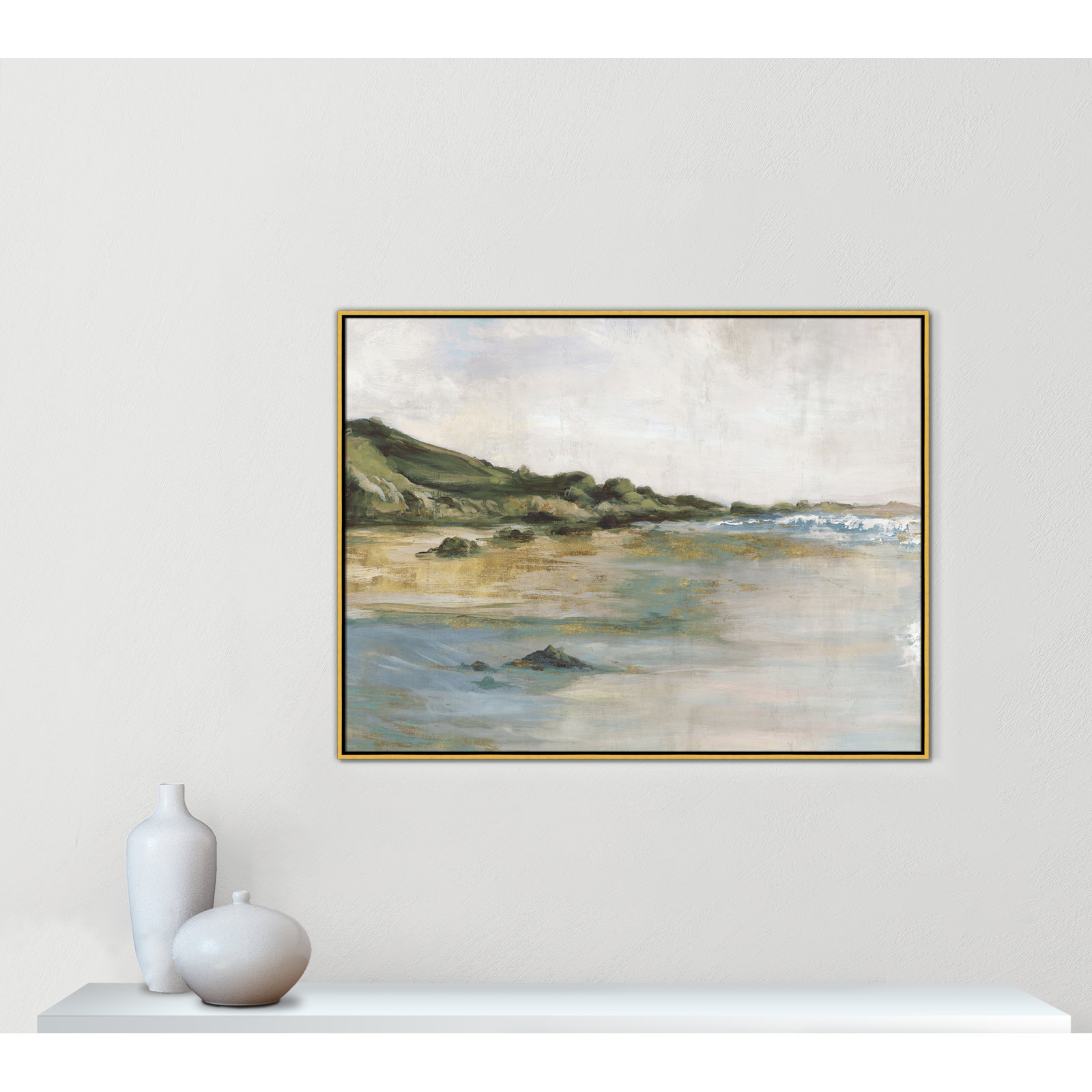 Cordoba "Tide's Edge" Print, 37.5" H x 49.5" W, Gold