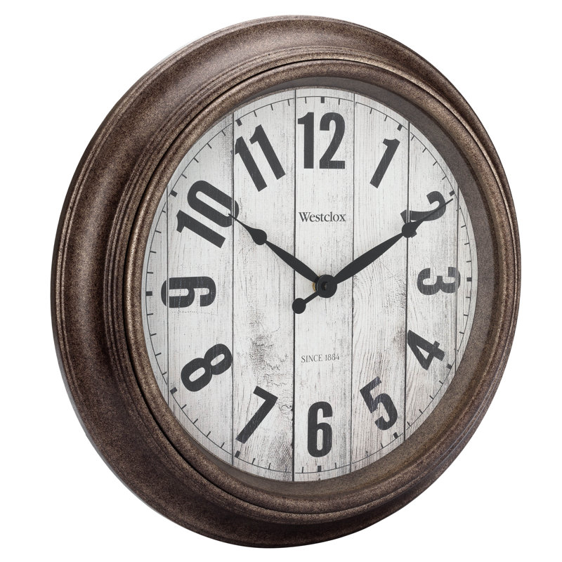 Westclox 15.5" Antique Bronze Finish Analog Wall Clock