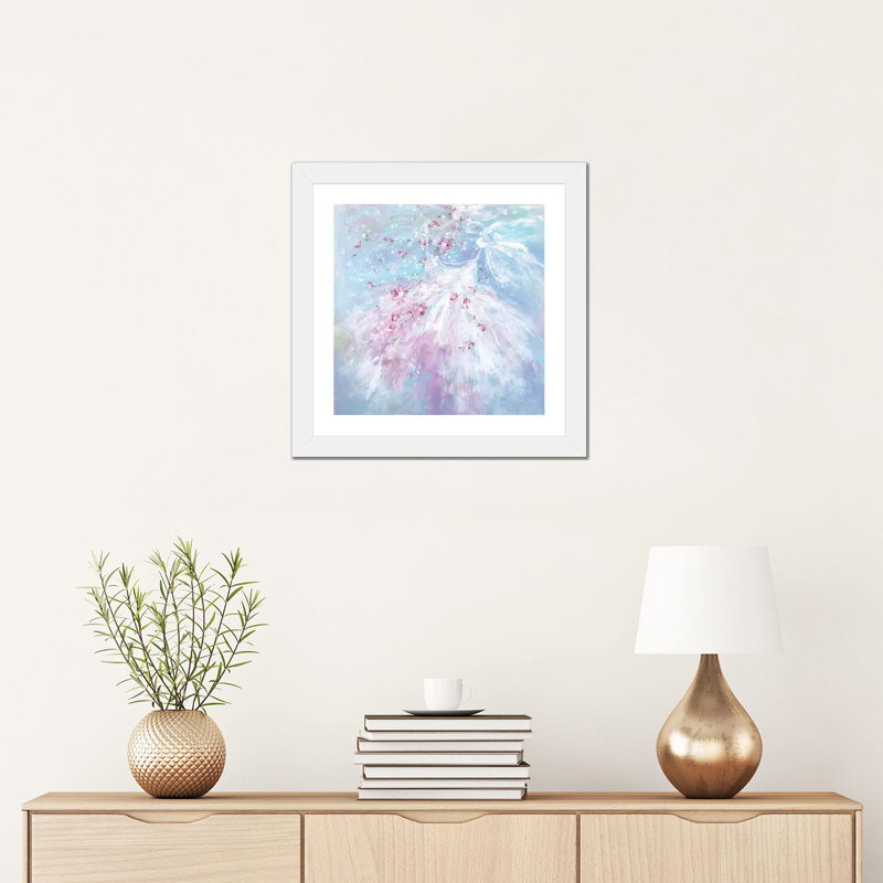 Reproduction d’art « chuchoteurs de Rosebuds » II par Debi coules, Blanc, H 16 po x l 16 po x p 1 po, Papier encadré blanc