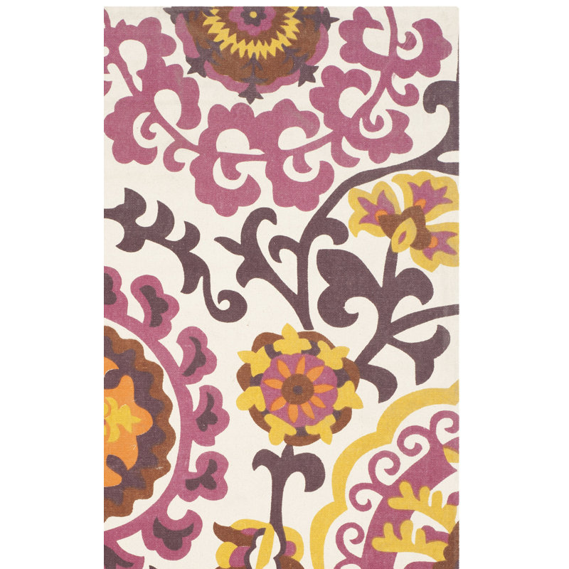 Blair Purple Floral & planter tapis, Rectangle 7 pi 3 po x 9 pi 3 po