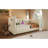 Beige Velvet Upholstered Twin Daybed With Hydraulic Storage Bed Frame, Type - C Charging, Wooden Slats, And Back, Ideal For Student Dormitories Frame & Daybed, Storage, Back Functionality