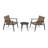 Modern Outdoor Chat Set, 2 Chairs + Side Table