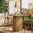 Square Bar Height Table,39.37 High Top Bistro Pub Table with Counter Height Tabletop,Rustic Brown