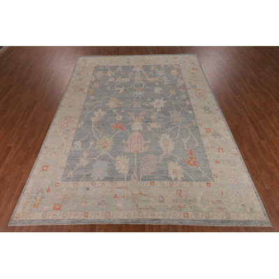 Vegetable Dye Oushak Turkish Area Rug 9