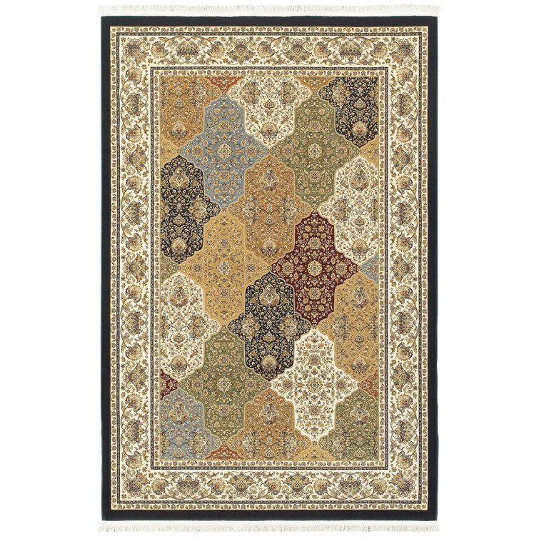 Tapis oriental bleu marine / multicolore Knepp