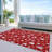 Machine Washable Indoor/Outdoor Christmas Tree Xhevrie Red Rug-1446331564