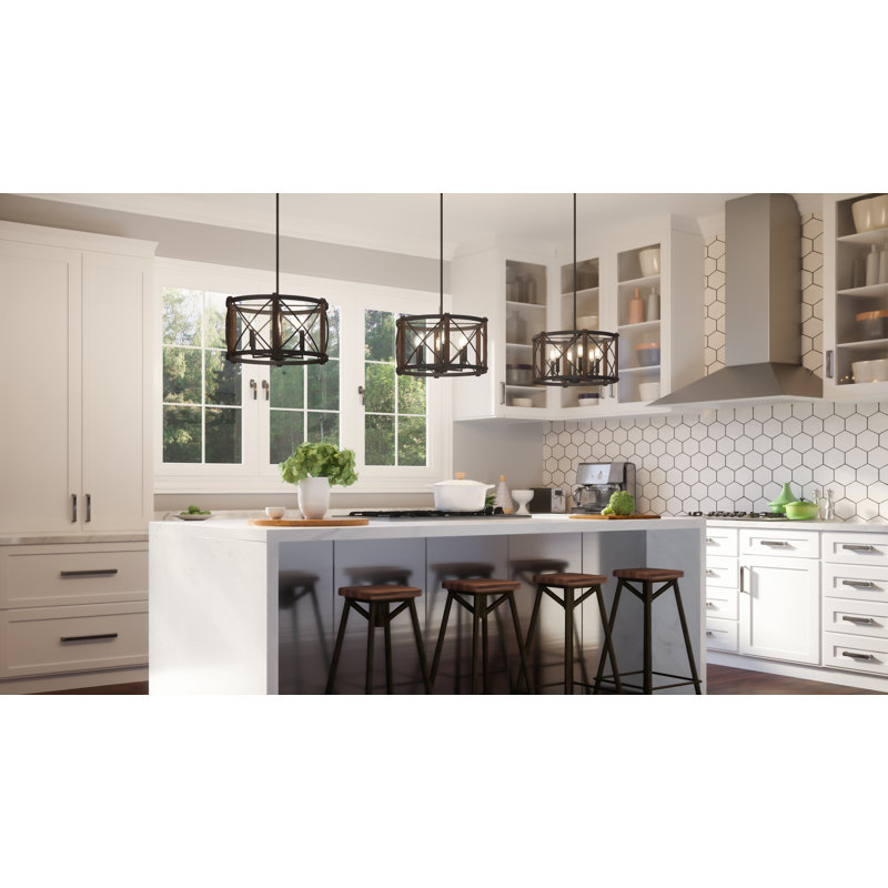 Kafader 6 - Light Dimmable Drum Chandelier