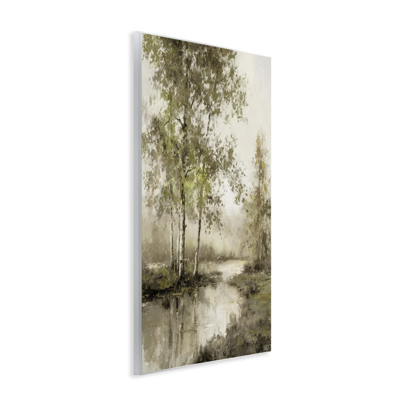 Plaque murale Spring River in Forest, design par T.C. Chiu, H 15 po x l 10 po