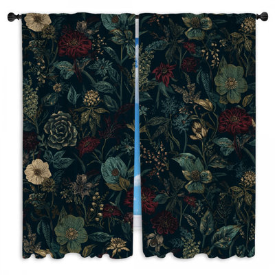 Rideaux de fenêtre Vintage Floral Botanical