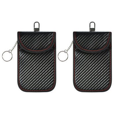 Backpack Bag For Key Fob - 2 Pack Protector - Car RFID Signal Blocking - Anti-Hacking Case Blocker,Anti-Theft Pouch