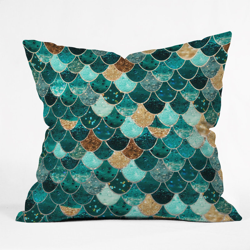 Monika Strigel Really Mermaid Outdoor Throw Pillow, 16" x 16"