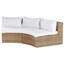 9 Seater Garden Lounge Light Brown Nebeyu
