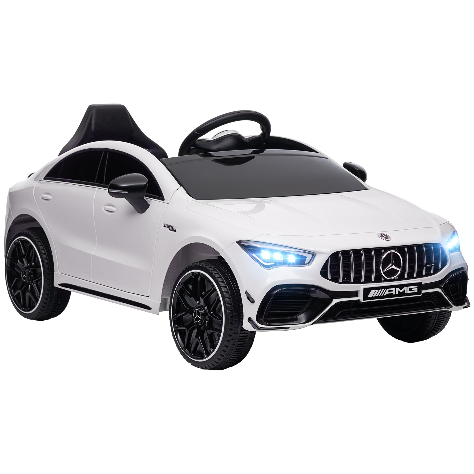 12V Kids Ride on Car Mercedes-Benz AMG CLA 45 - White