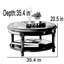 Table basse sculptée ronde en verre trempé-2037145736