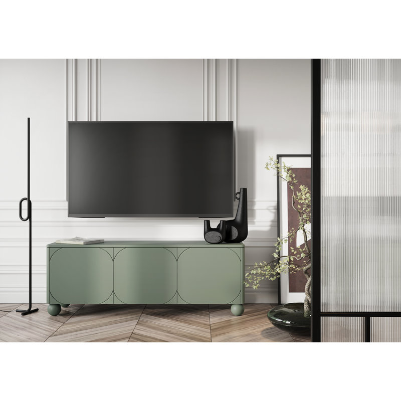 Frith Unfinished TV Stand for TVs up to 55", Olive