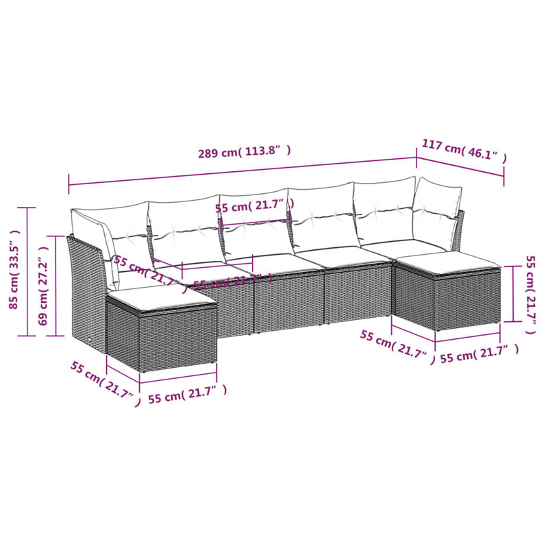 Vidaxl Garden Sofa Set