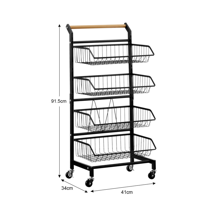 91.5 cm H x 41 cm W, Black
