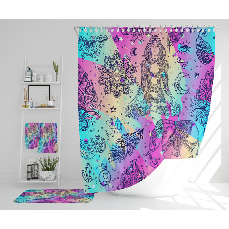 Navaeh Polyester Shower Curtain Set
