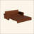 Chesterfield Sofa,93.7" King Pull Out Sofa Bed,3-In-1 Convertible Sleeper Sofa With Nailhead Trim & Rolled Arm,Multi-Functional Sofa Bed For Living Room,Bedroom-257009464
