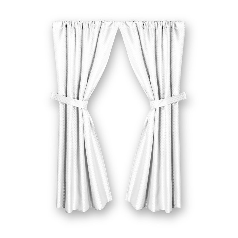 Rideaux occultant de couleur unie Fathma, Blanc