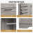 Double Door Four Drawer Wardrobe, Sturdy Bedroom Closet with Hanging Rail,Freestanding Storage Cabinet for Bedroom Hallway Living Room-1516761883