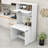 Multifunctional Kitchen Pantry Buffet with Storage,  Drop-Down Desk-1534097822