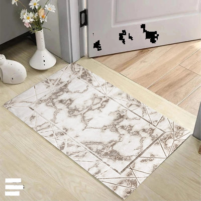 Abstract Flokati Area Rug