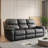 Breathable Fabric Power Reclining Sofa With Drop Down Table,Usb Button And Wireless Charger