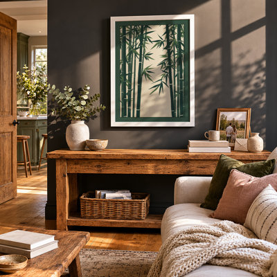 Bamboo in Silence Japandi - Framed Print