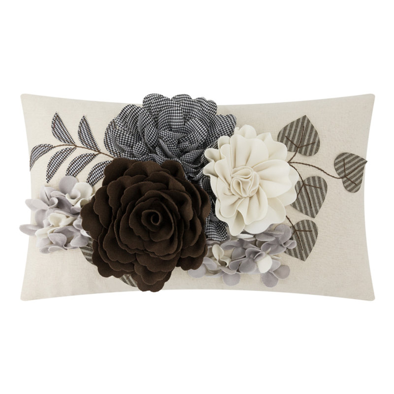  Housse de coussin décoratif, H 12 po x l 20 po, Brown, Rectangulaire