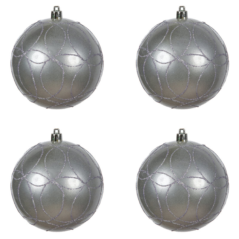 Ornement boule bonbon, H 4 po x l 4 po x P 4 po, Lavande