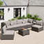Ensemble de mobilier de patio 7 pièces-236281396-236281357